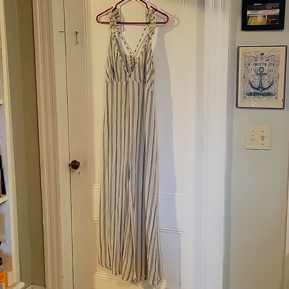 Bravissimo black and white beach dress size 14